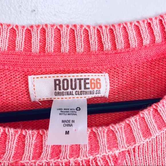 Route 66 Medium Coral Long Sleeve Sweater | Top - Picture 7 of 8